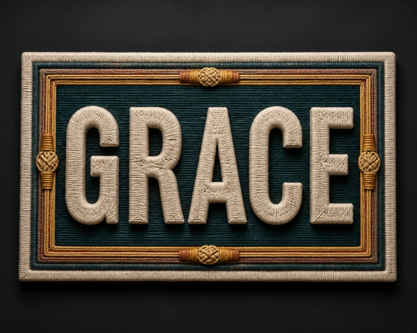 GRACE dimensional yarn statement word commission concept